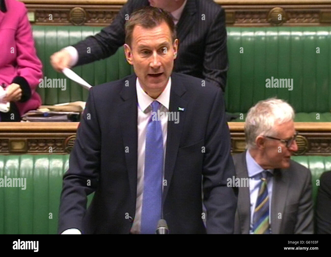 Health Secretary, Jeremy Hunt announces to the House of Commons that ...