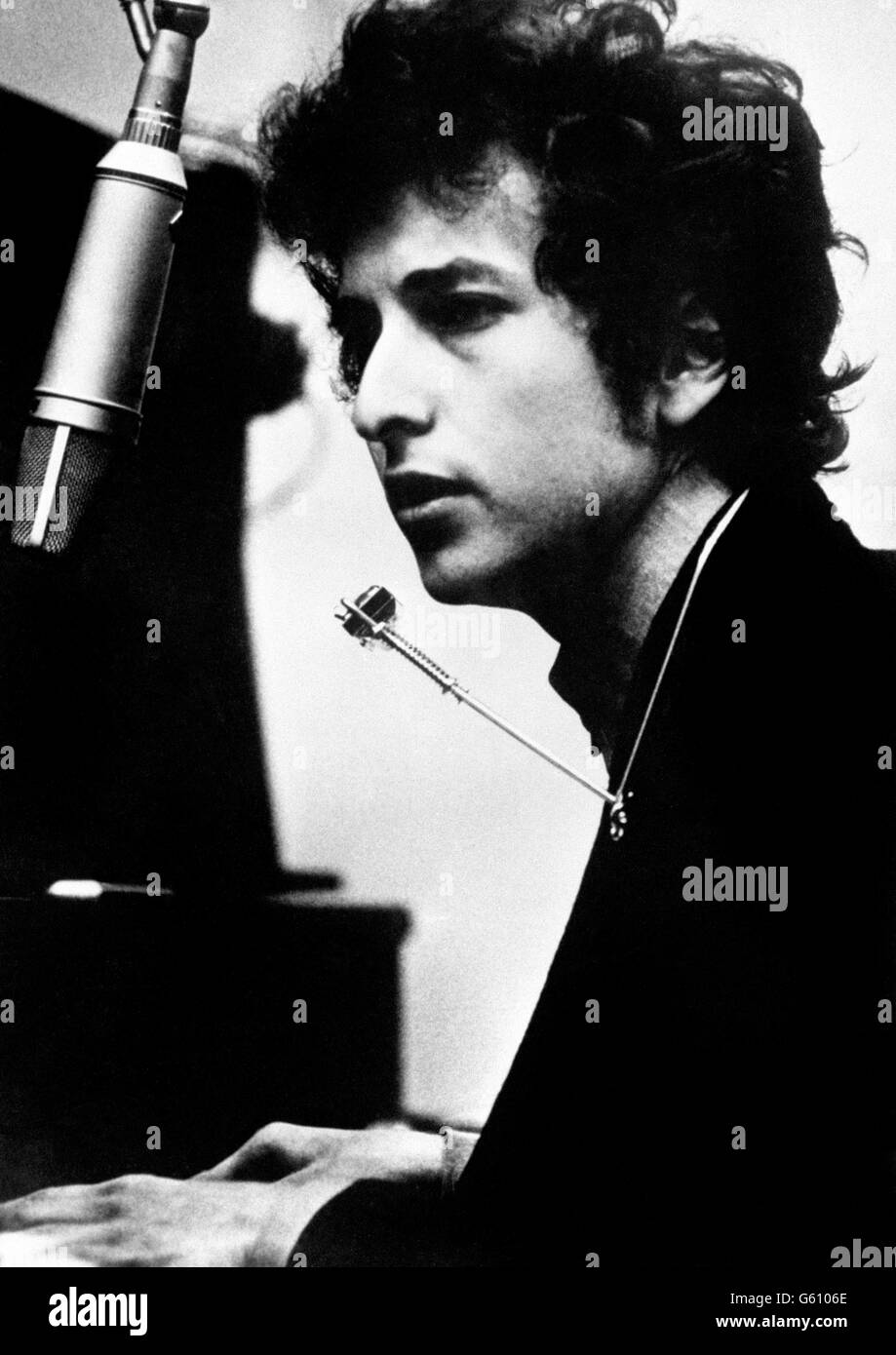 Bob Dylan at his piano Stock Photo