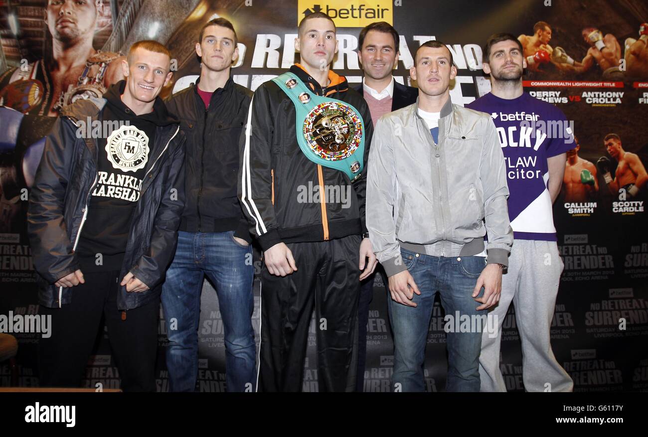 Boxing Liverpool Fight Night Press Conference Hilton Hotel Stock