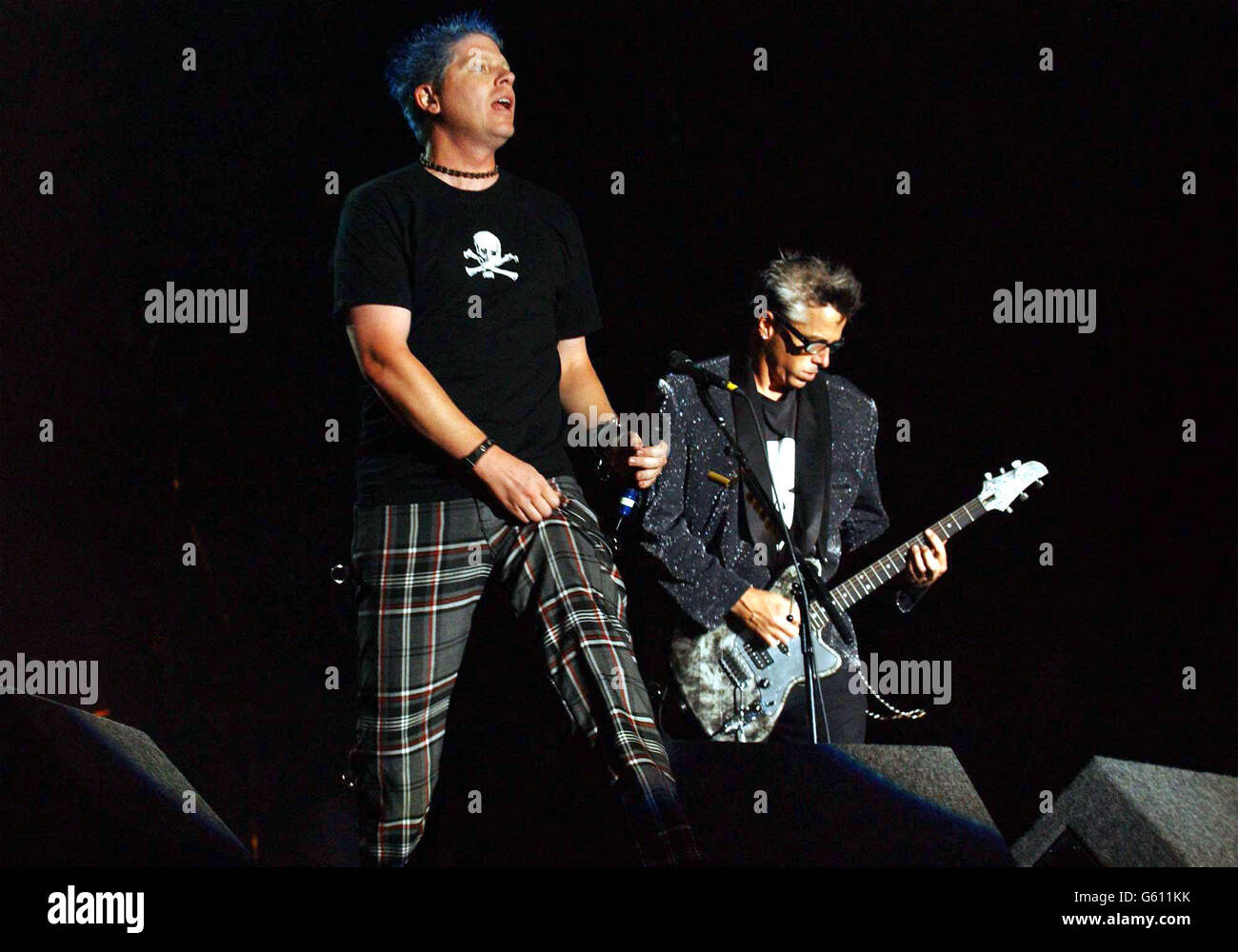 The Offspring performing on the Main Stage at the Carling Reading Festival in Berkshire. Stock Photo