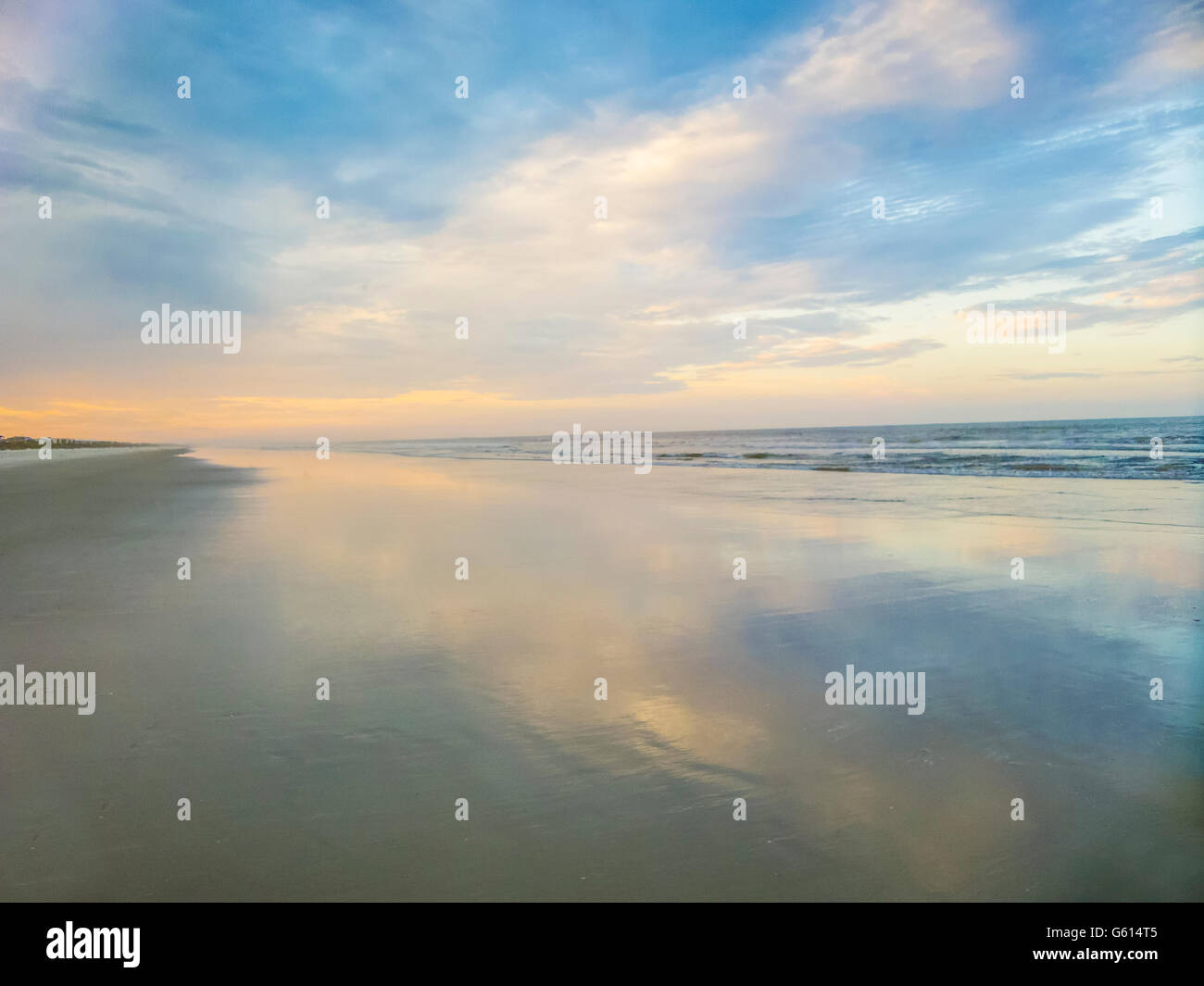 Sunset at Crescent Beach, Florida Stock Photo