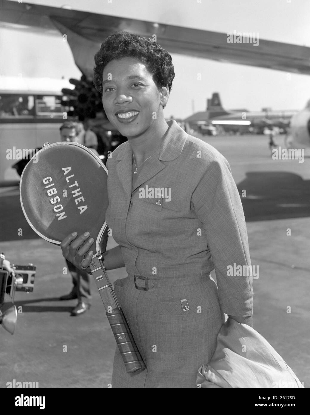 Tennis - Wimbledon - Althea Gibson - London Stock Photo