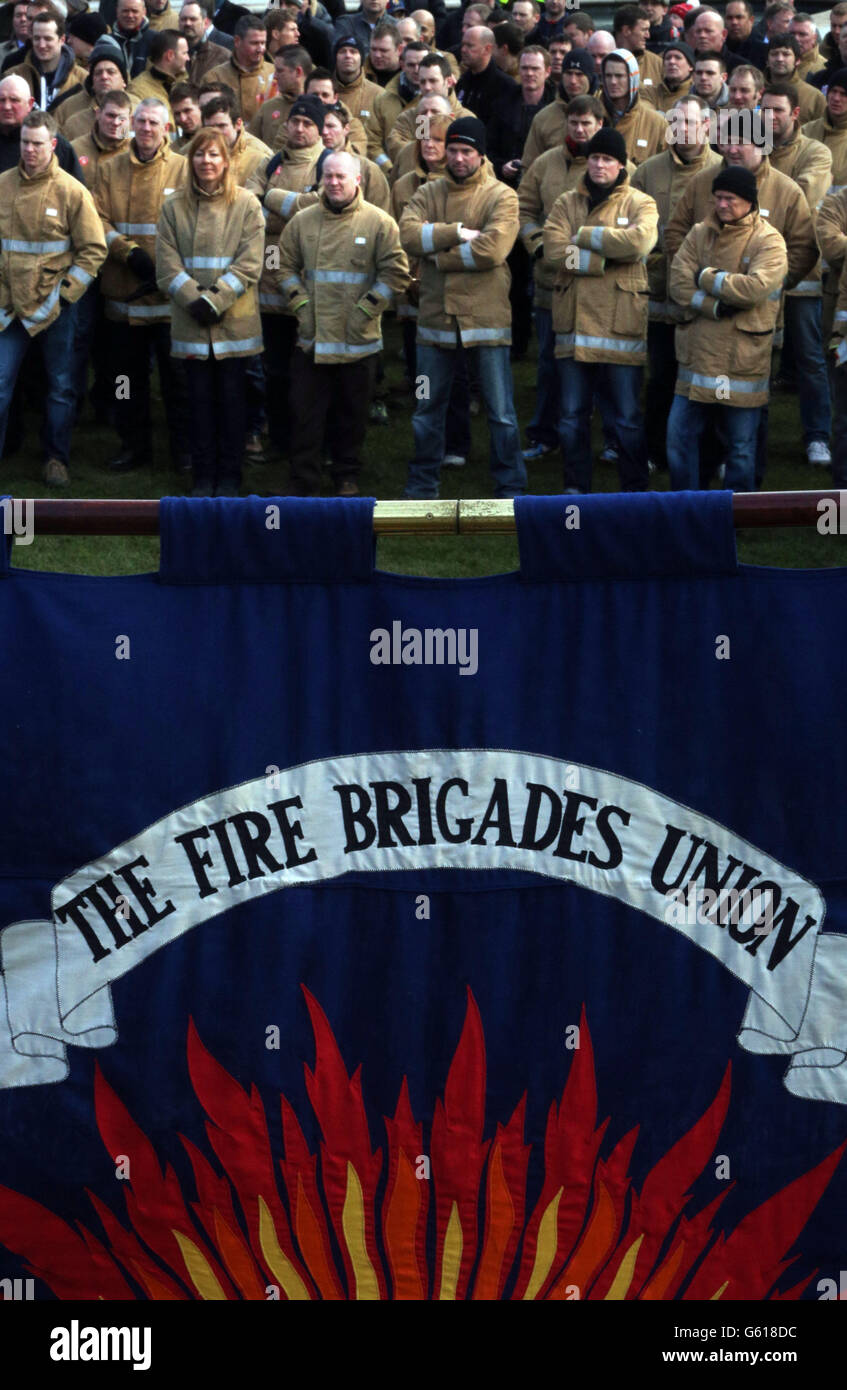 Firefighter Rally Scottish fire brigades union hi-res stock photography and images - Alamy