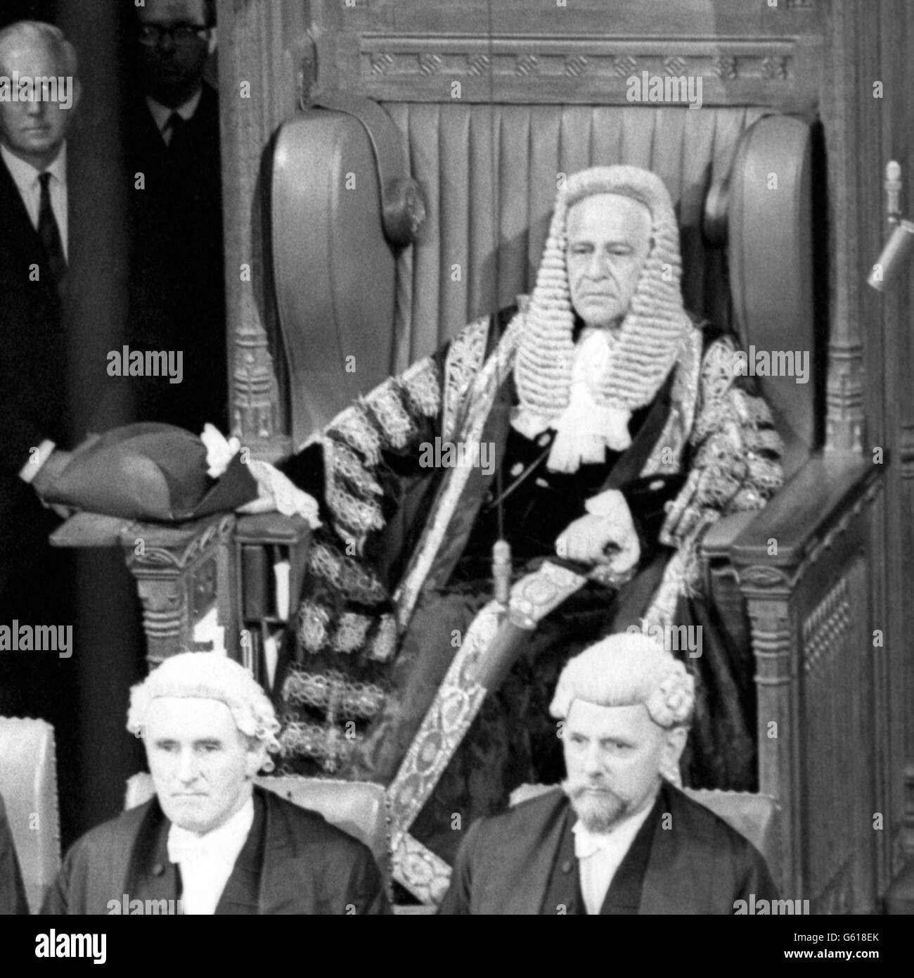 Speaker Dr Horace King in the House of Commons. Stock Photo