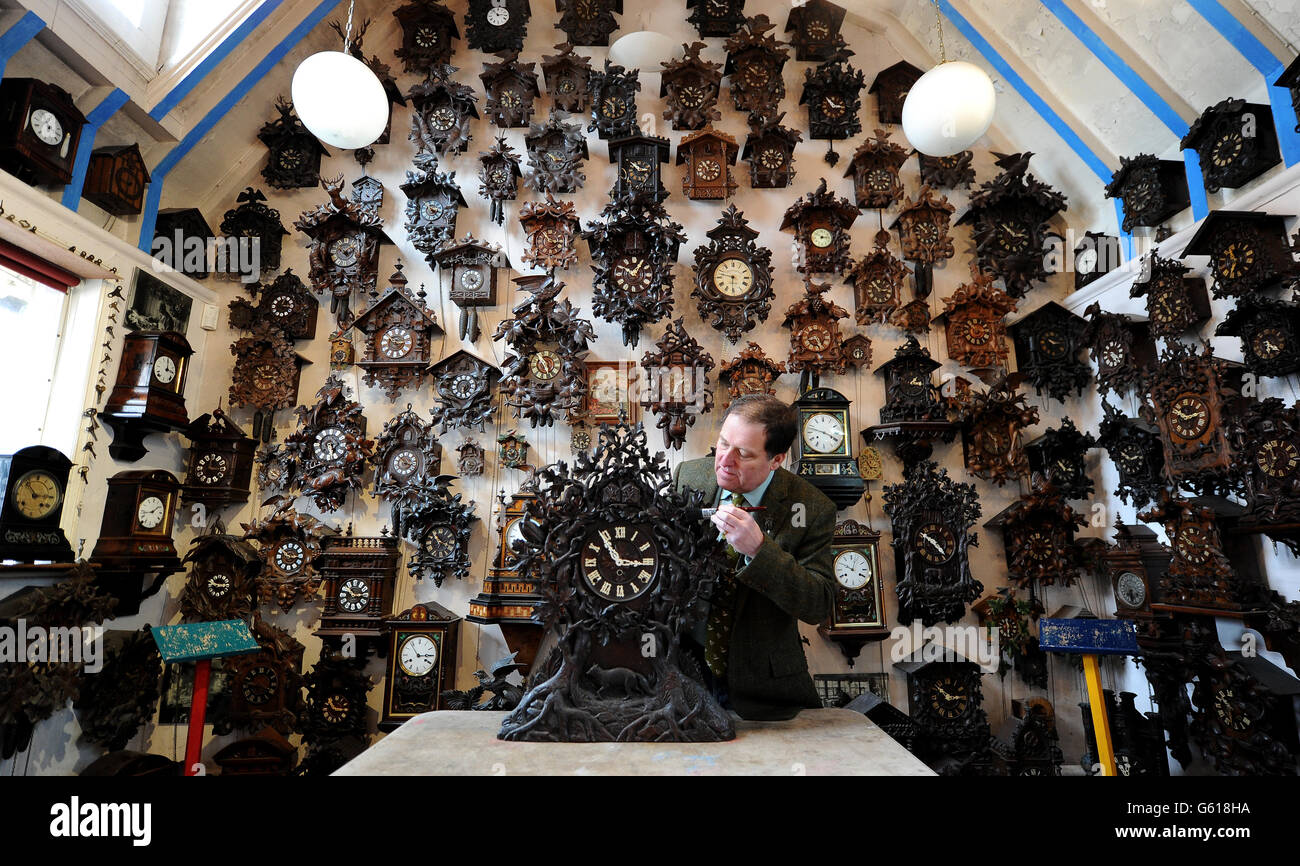 At the cuckoo clock museum in tabley hires stock photography and