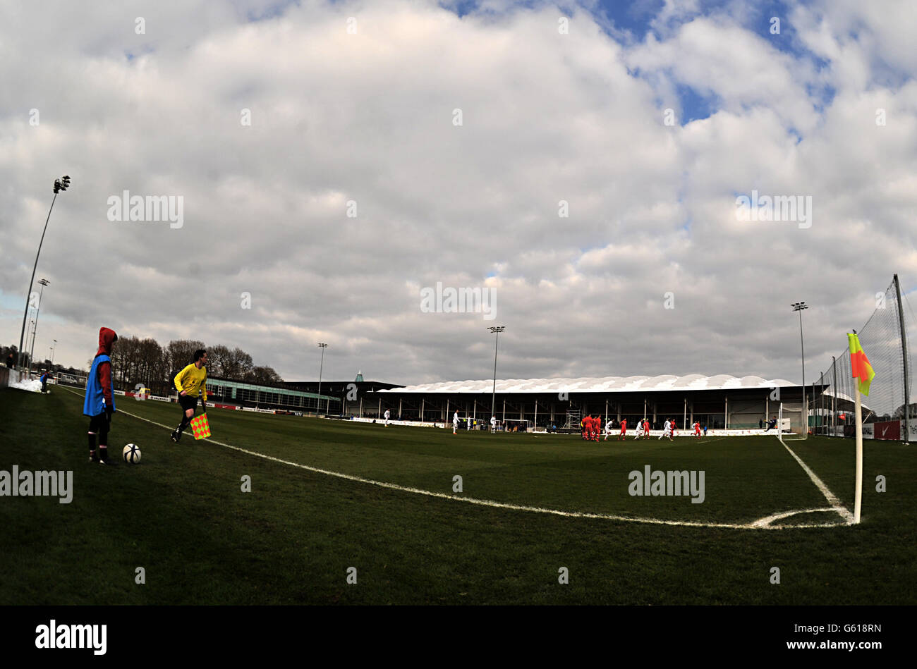 Elite Group 6 - Russia v Portugal - St George's Park. Portugal Under 17's Rui Moreira scores the only goal of the game from a free kick Stock Photo