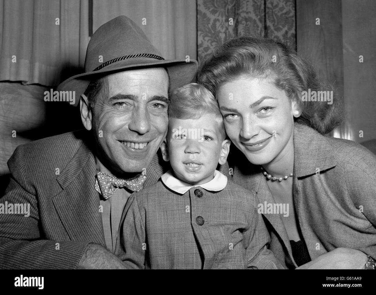 Bogart, Bacall and son Stock Photo