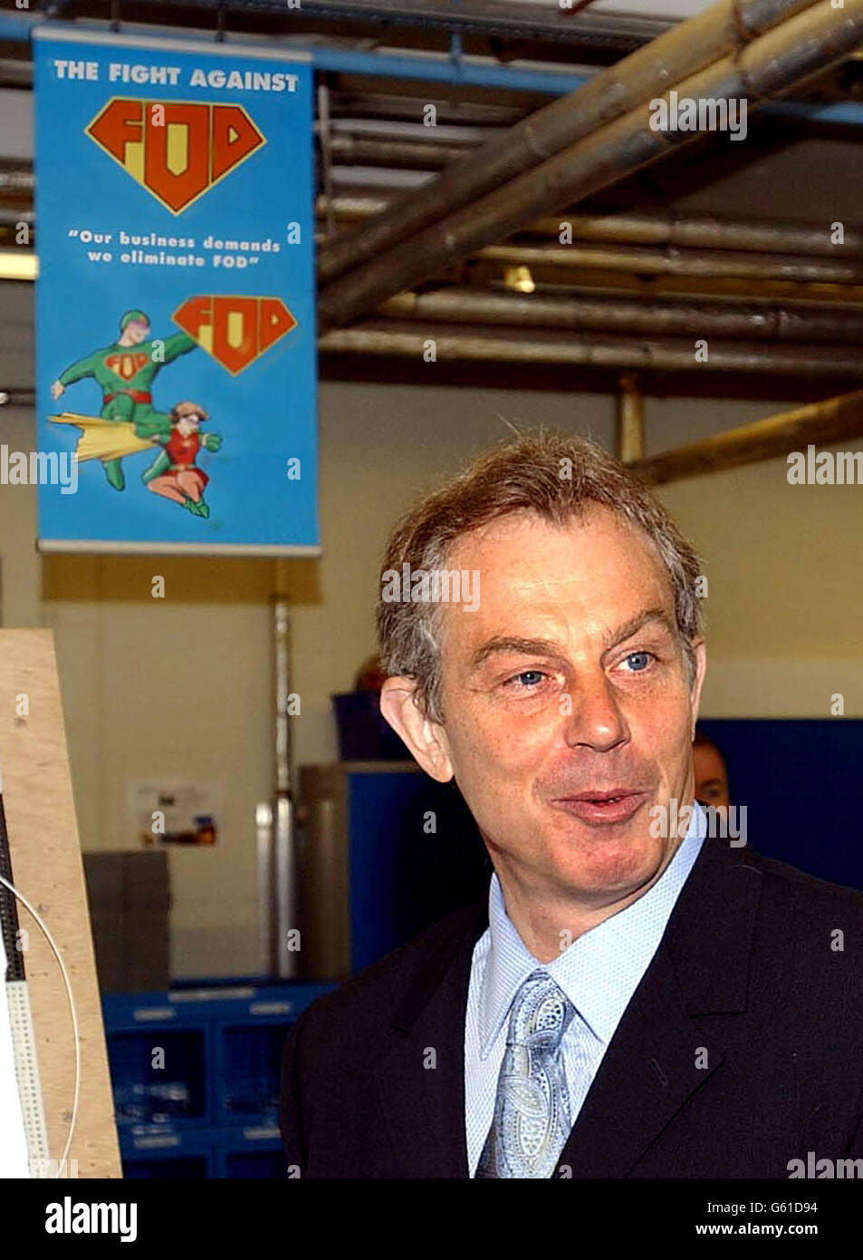 Prime Minister Tony Blair visits the BAE Apprentices Training School in