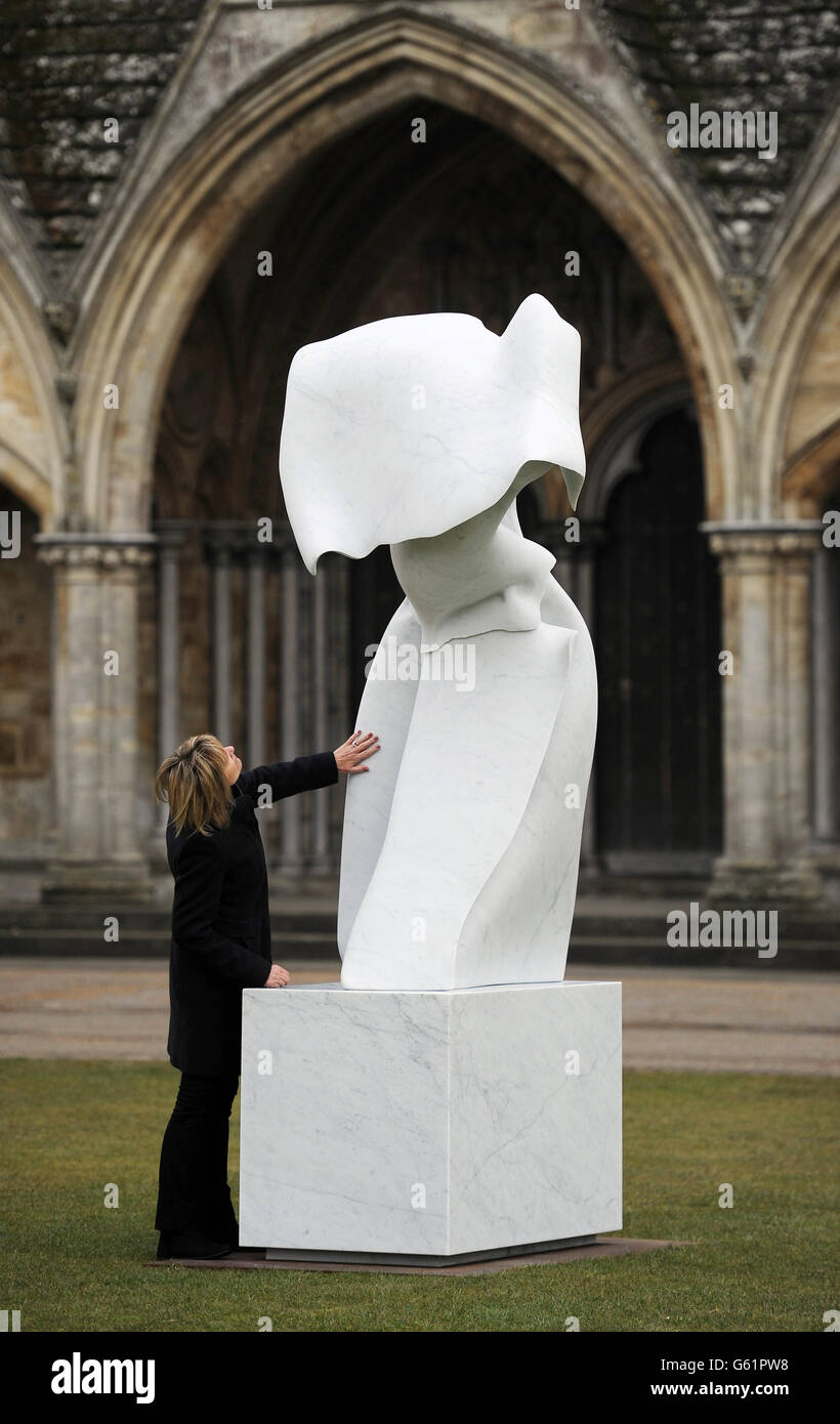 Helaine Blumenfeld sculptures at Salisbury Cathedral Stock Photo