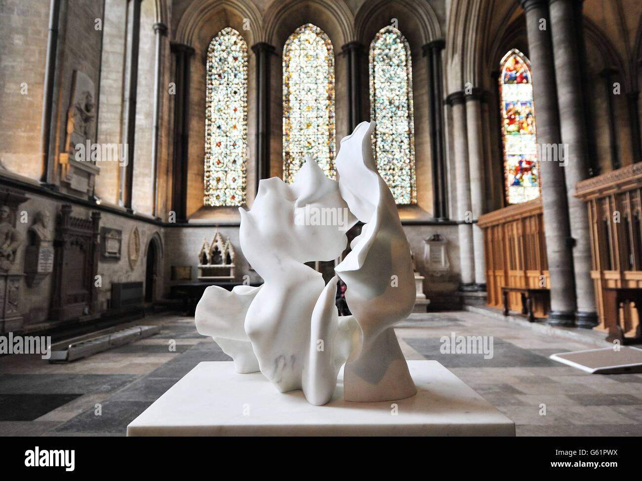 Helaine Blumenfeld sculptures at Salisbury Cathedral Stock Photo Alamy