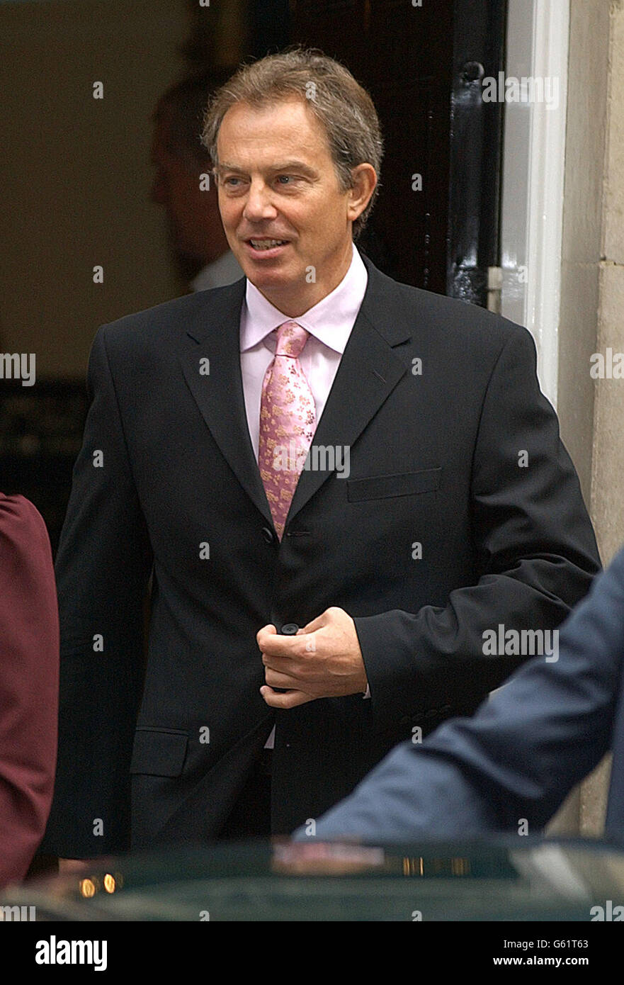 Prime Minister Tony Blair leaves 10 Downing Street, London, for the