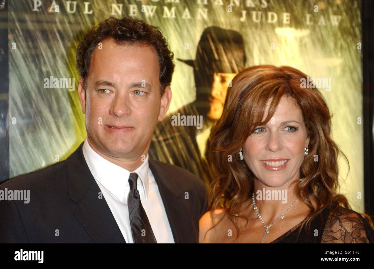 Actor Tom Hanks and his wife Rita arriving at the Empire Leicester