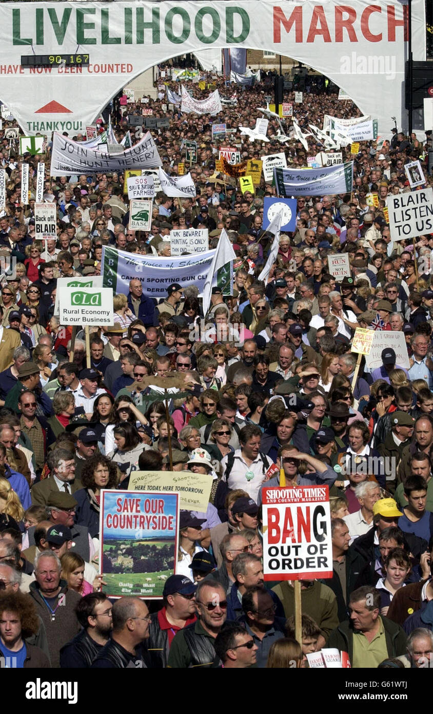 Liberal March A general view of the Liberty and Livelihood march, as it enters ...