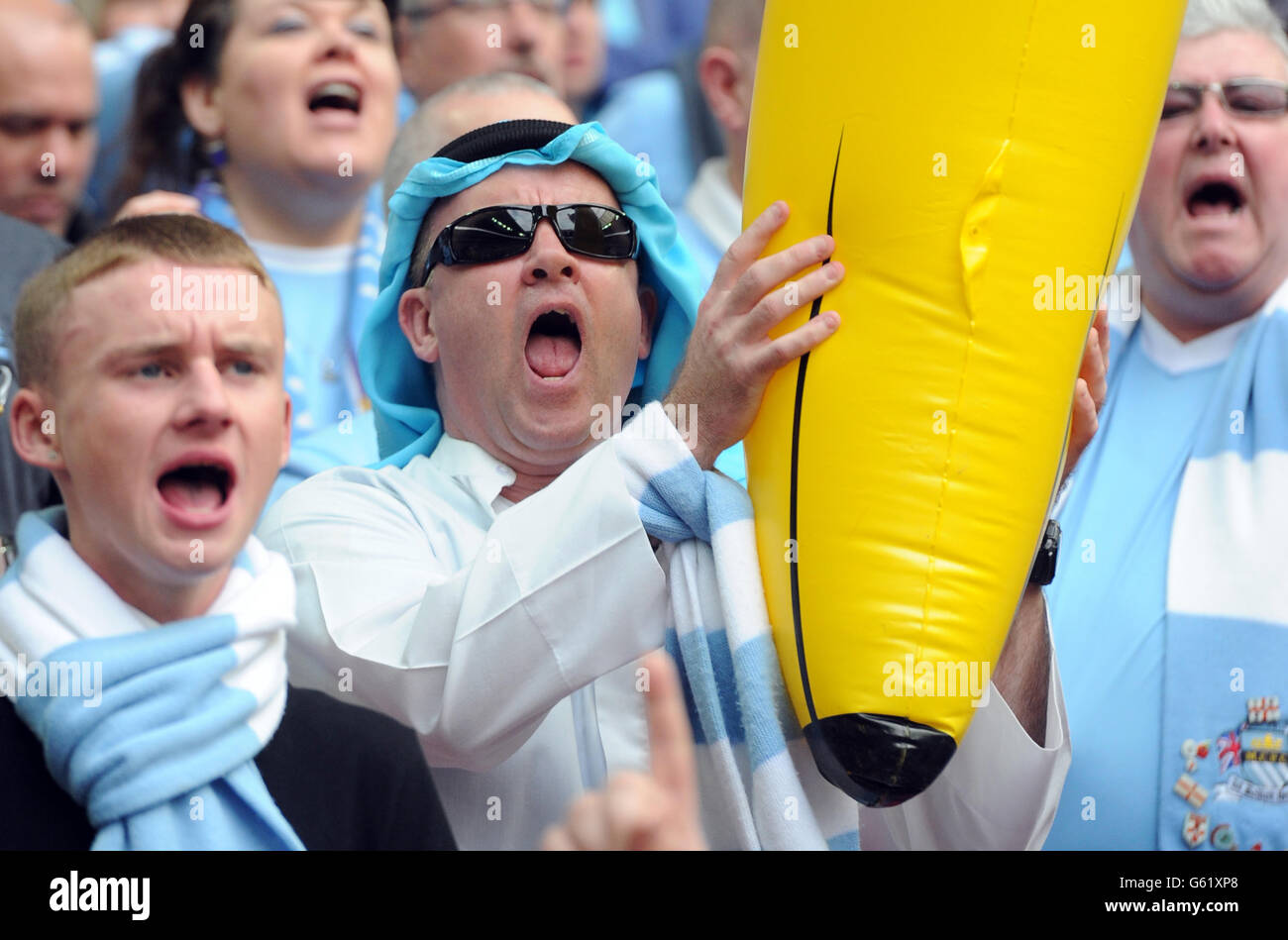 Manchester city fan banana hires stock photography and images Alamy