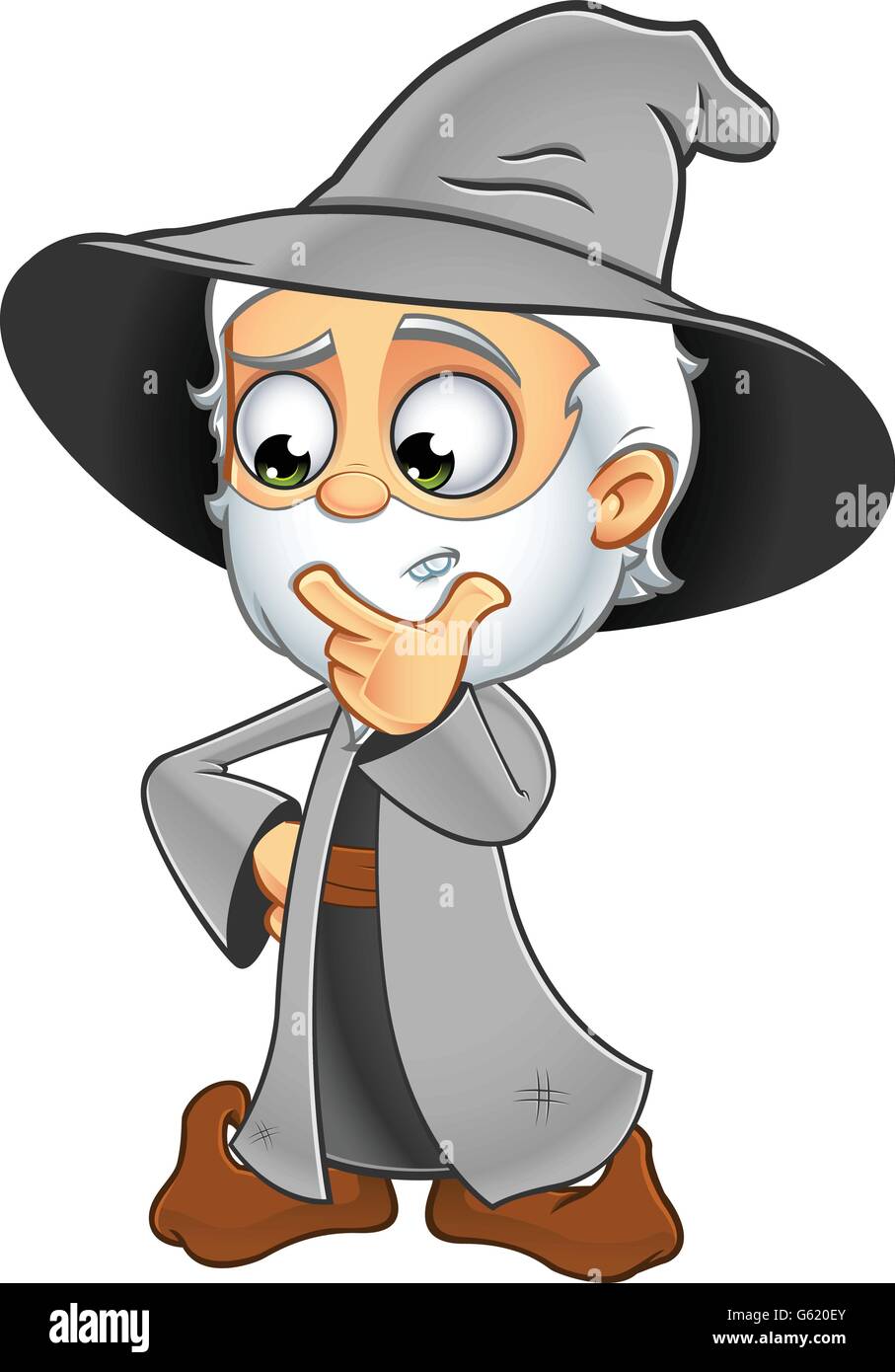 Old Grey Wizard Stock Vector Image & Art Alamy