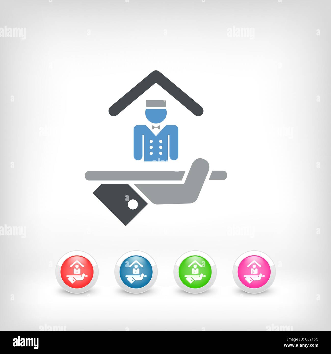 Hotel icon. Porter service. Stock Vector