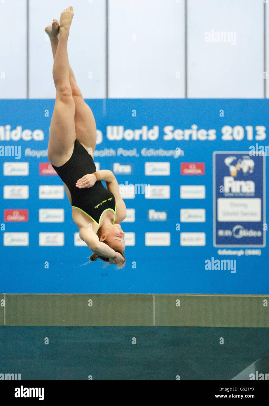 Australia's Brittany Broben during the FINA Diving World Series at the Royal Commonwealth Pool
