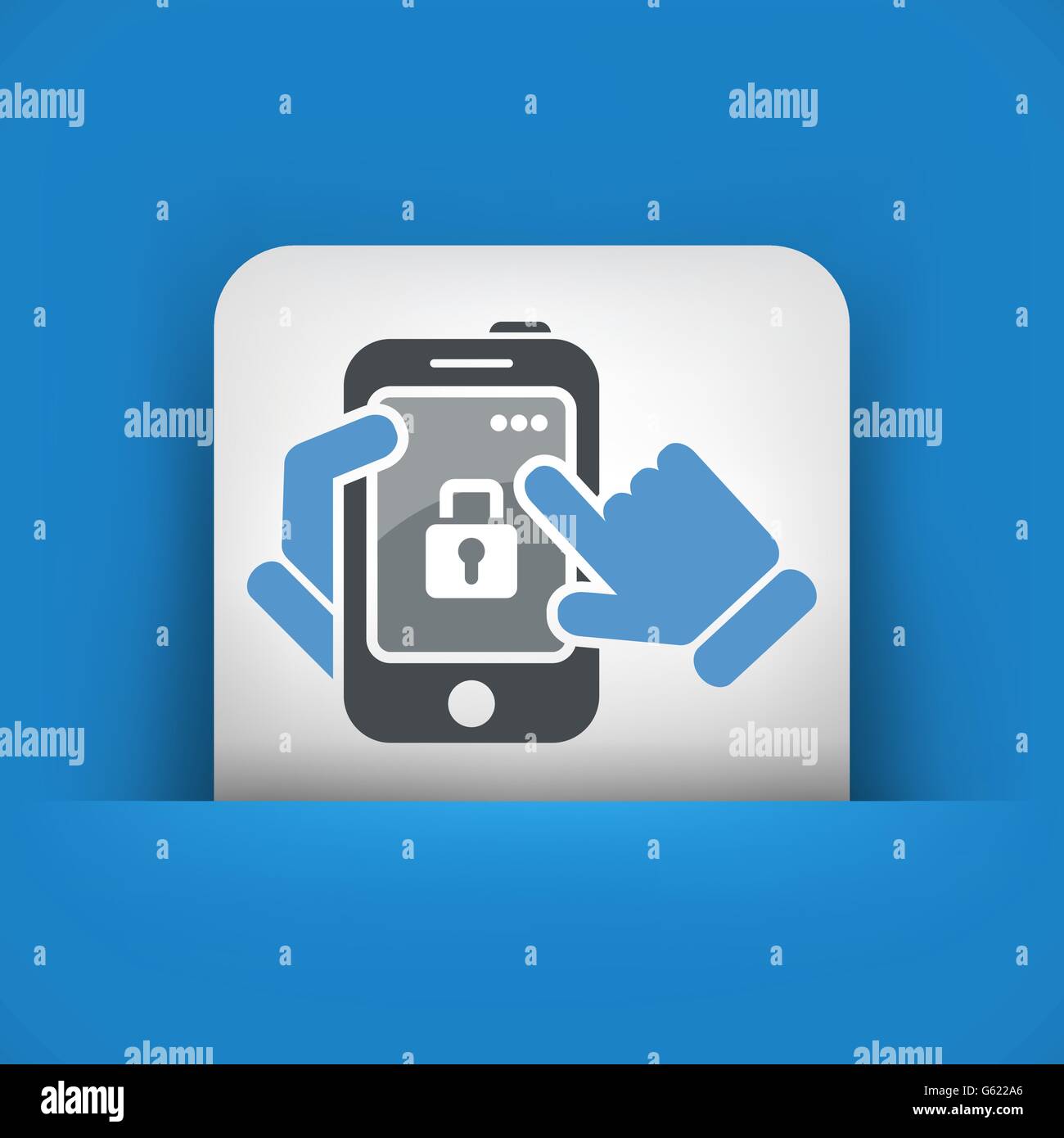 Smartphone icon. Security Lock Stock Vector Image & Art - Alamy