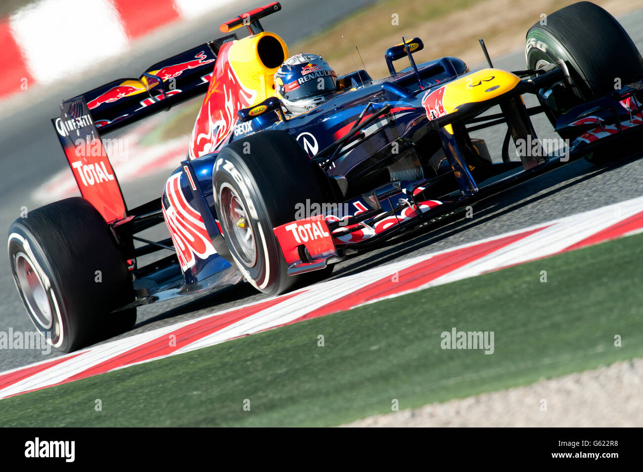 Motorsport, Sebastian Vettel, GER, Red Bull Racing RB8, during the Formula 1 testing sessions, 21-24/2/2012, at the Circuit de Stock Photo