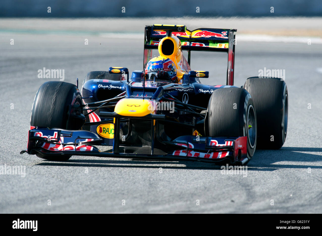 Mark Webber, AUS, Red Bull Racing RB8, during the Formula 1 testing sessions, 21.-24.2.2012, at the Circuit de Catalunya in Stock Photo