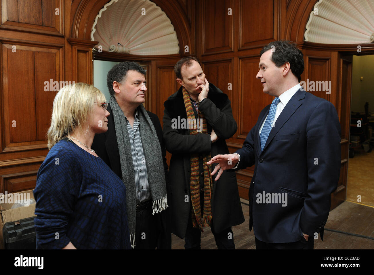 Osborne visits cardiff Stock Photo