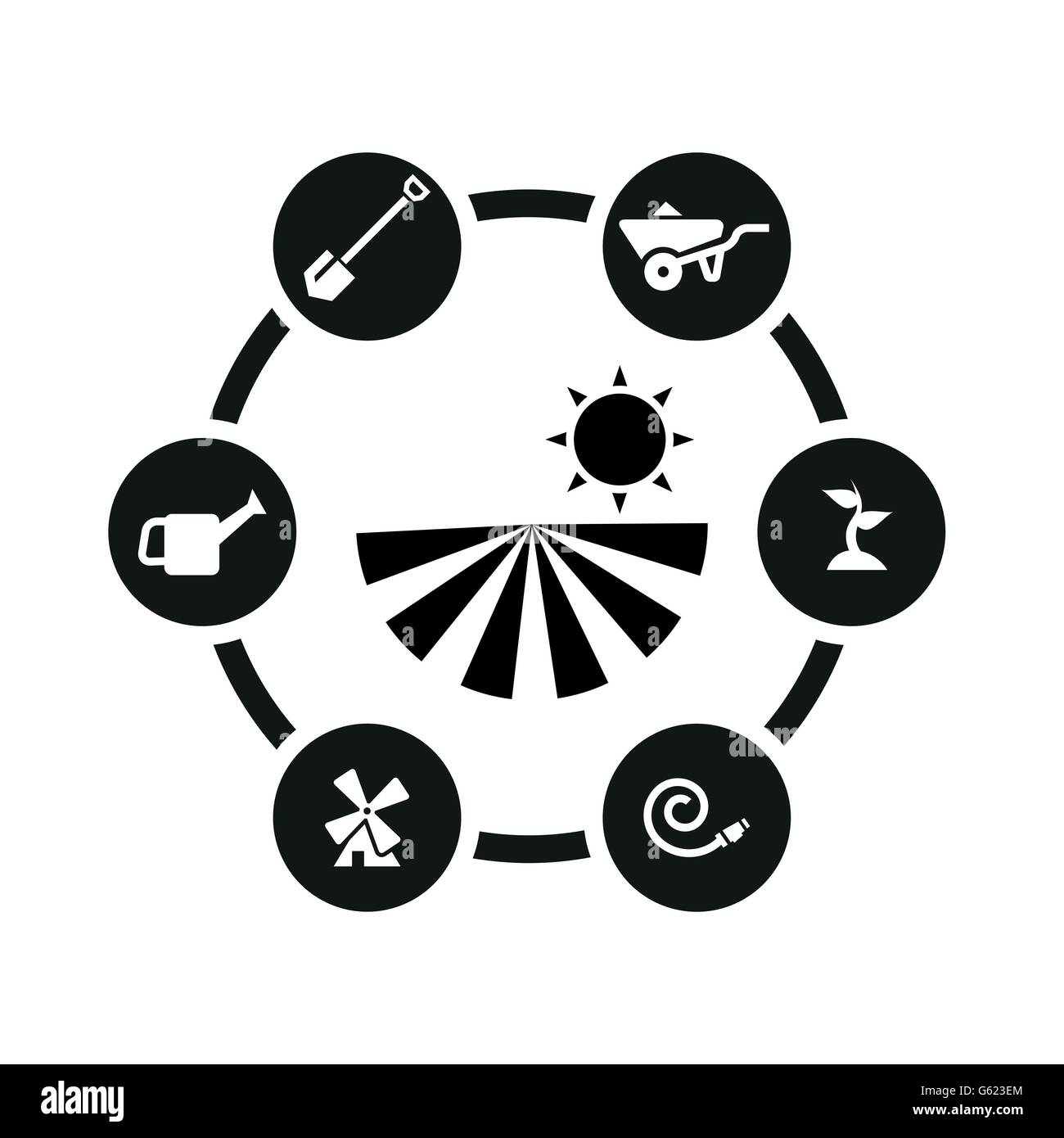 Vector black farming icon set Stock Vector Image & Art - Alamy