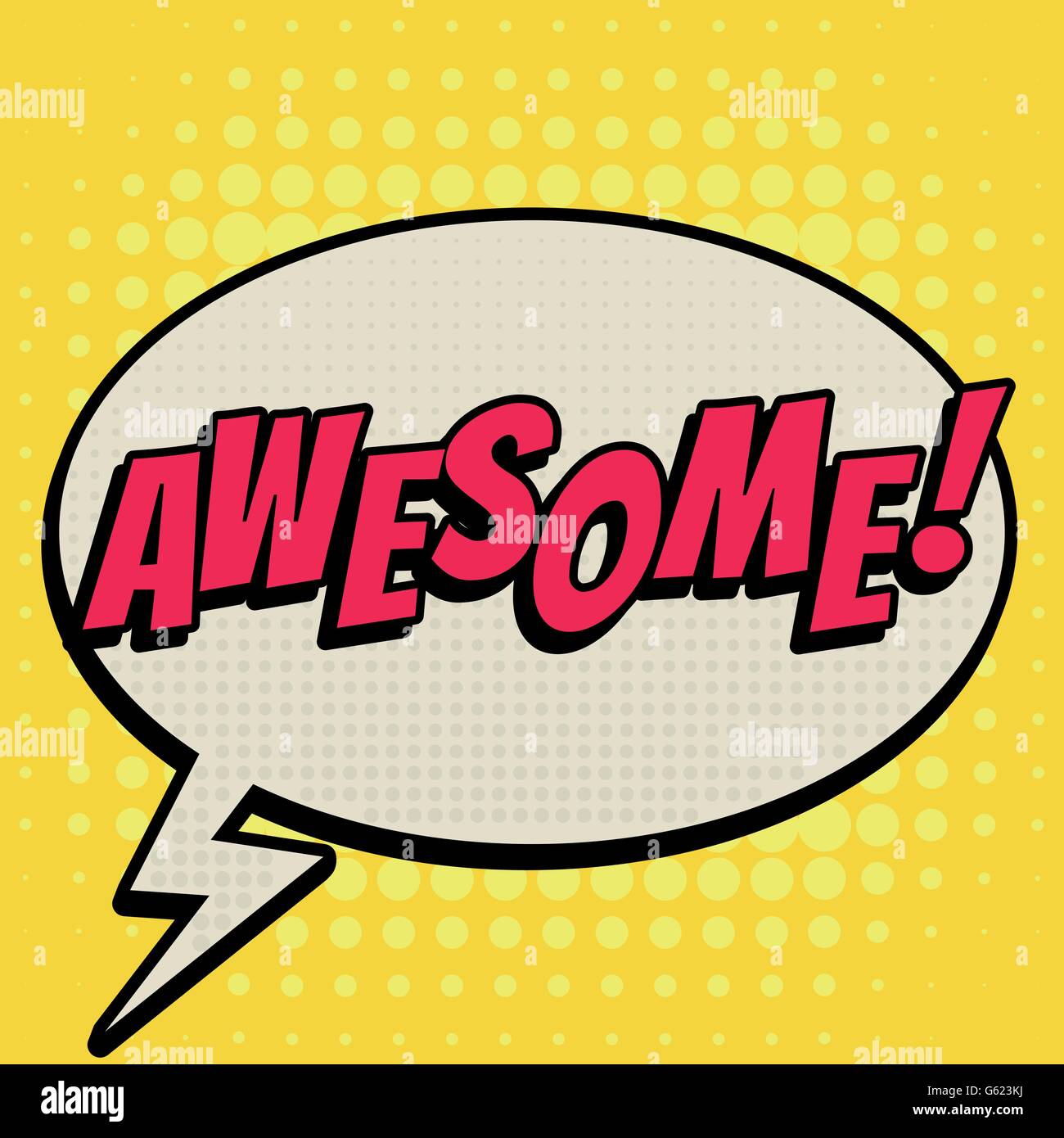 Awesome comic book bubble text retro style Stock Vector Image & Art - Alamy