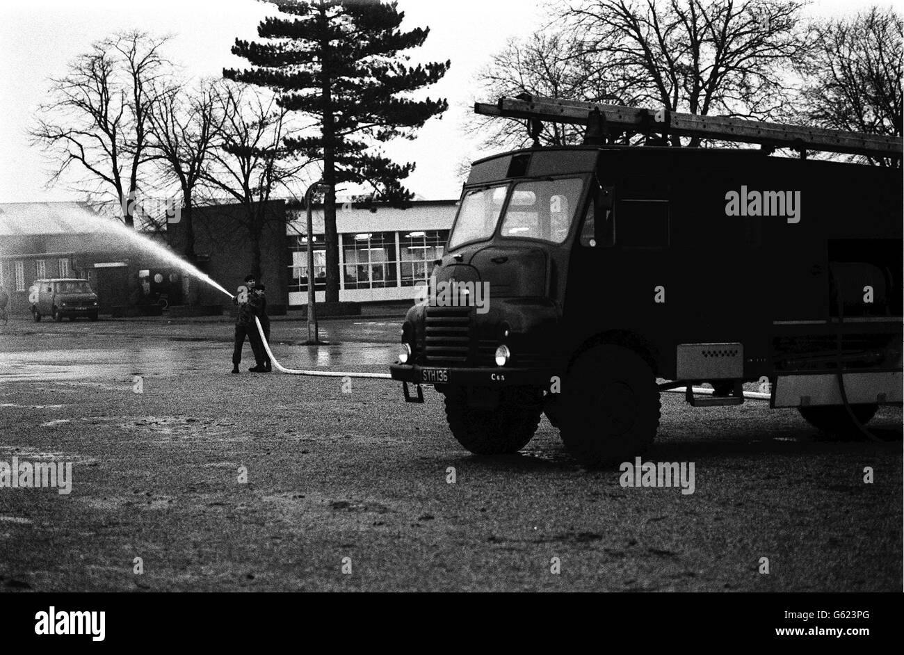 Soldiers train with Green Goddess Stock Photo