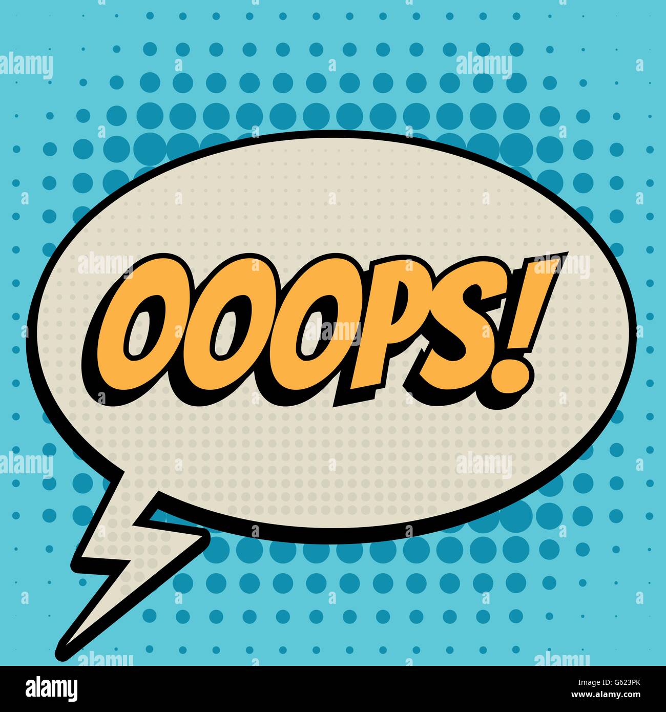 ooops comic book bubble text retro style Stock Vector Image & Art - Alamy
