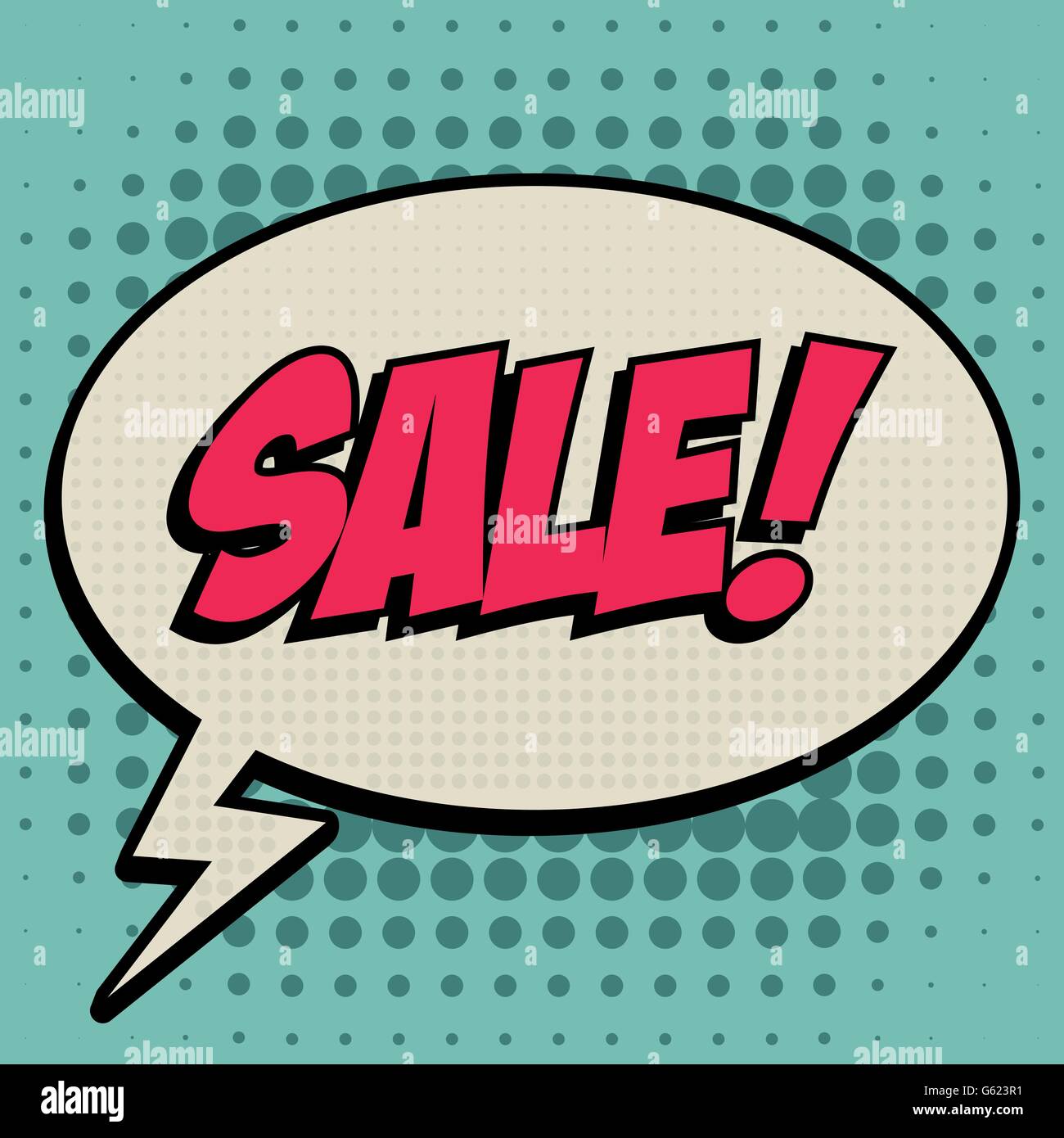 Sale comic book bubble text retro style Stock Vector Image & Art - Alamy