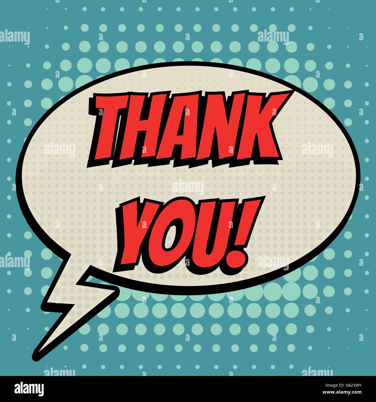 Thank you comic book bubble text retro style Stock Vector Image & Art ...