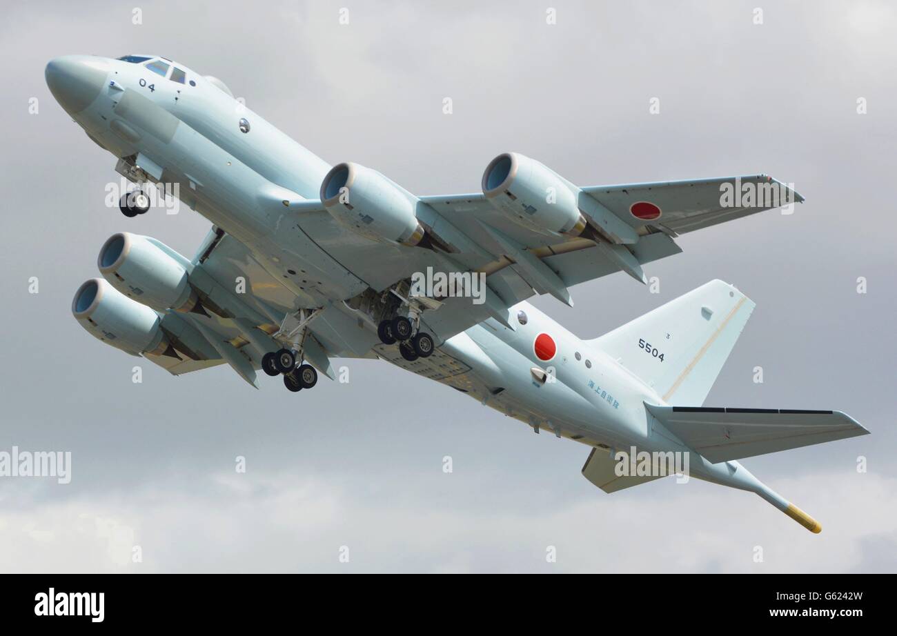 First performance of a Kawasaki P-1 at the RIAT in 2015 Stock Photo