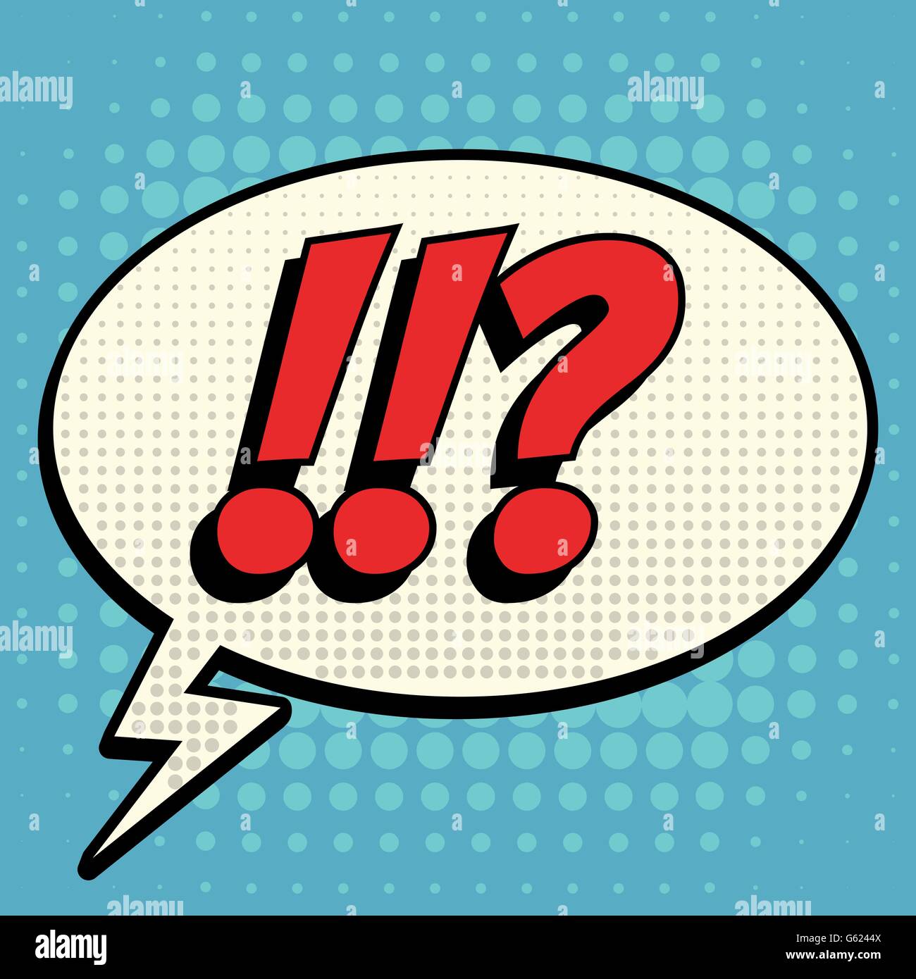 Questions Exclamation Marks Comic Book Bubble Text Retro Style Stock Vector Image And Art Alamy