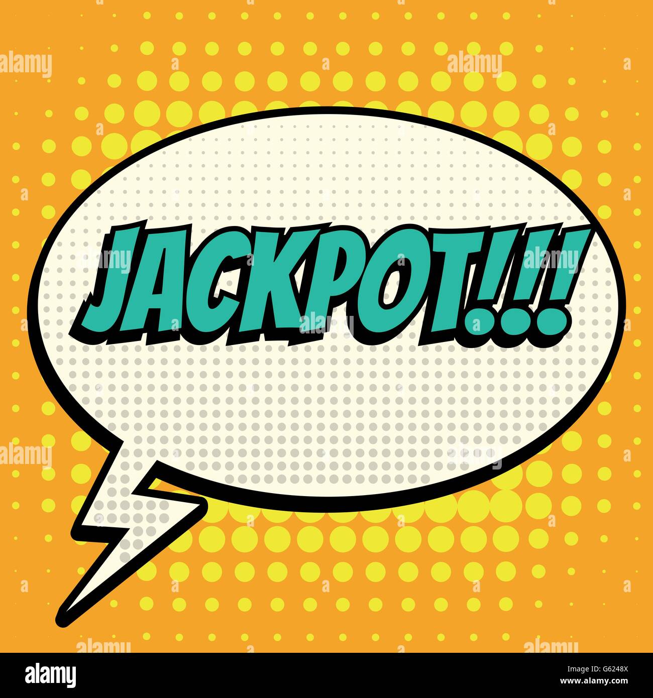 Jackpot comic book bubble text retro style Stock Vector Image & Art - Alamy