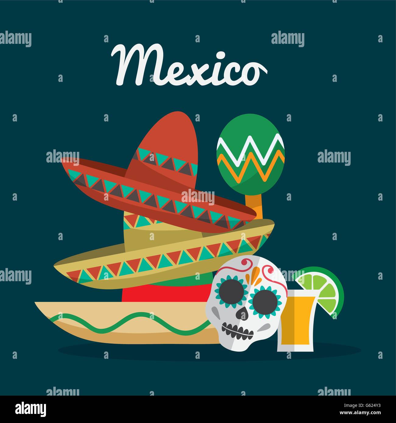 Mex Image Mexico landmarks design Stock Vector Image & Art - Alamy