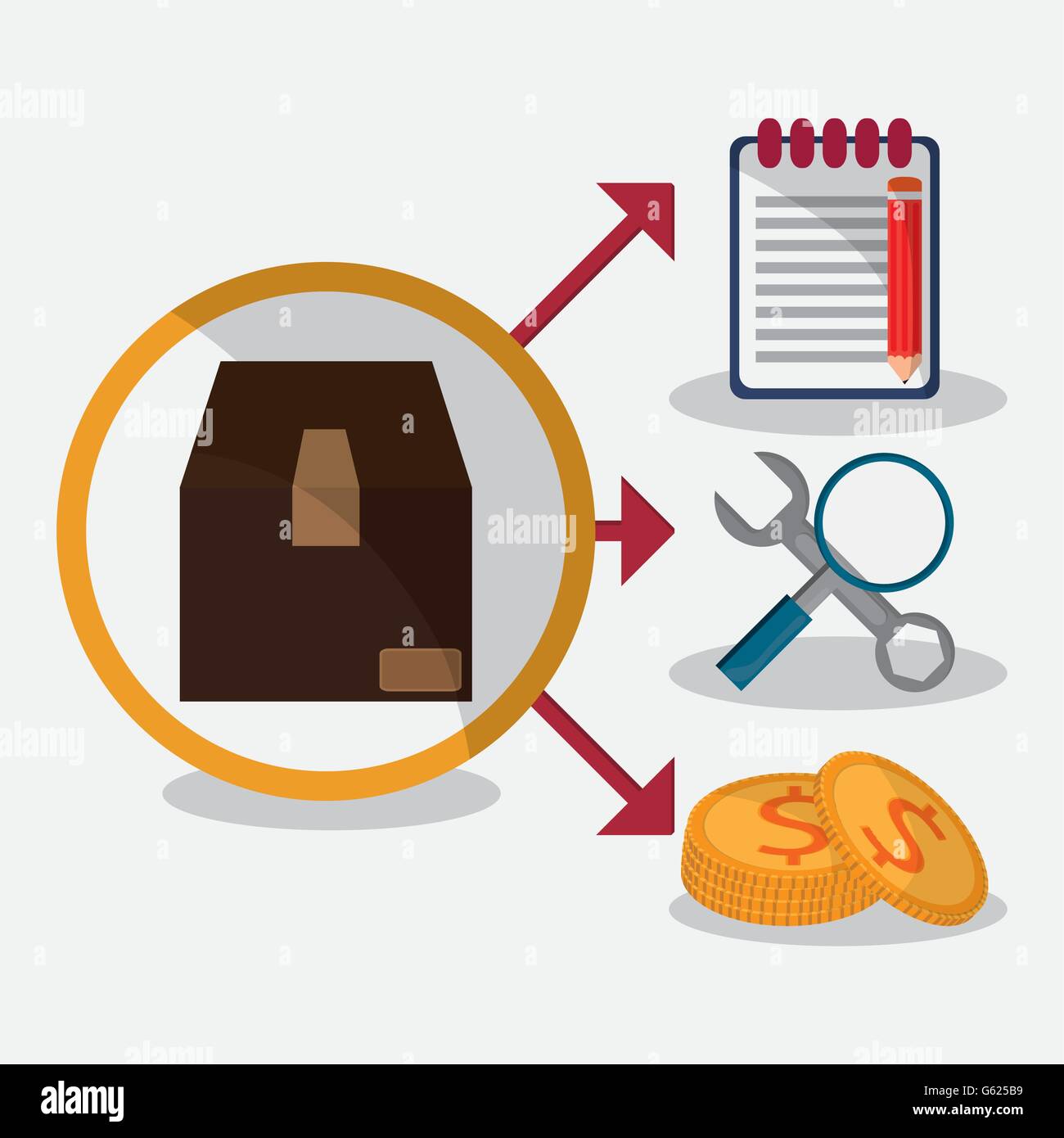 Process icons design Stock Vector Image & Art - Alamy