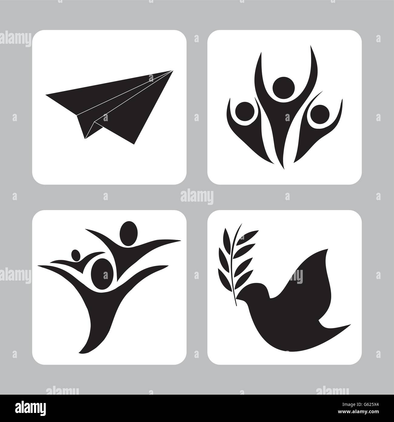 Freedom people bird leaf Stock Vector Images - Alamy