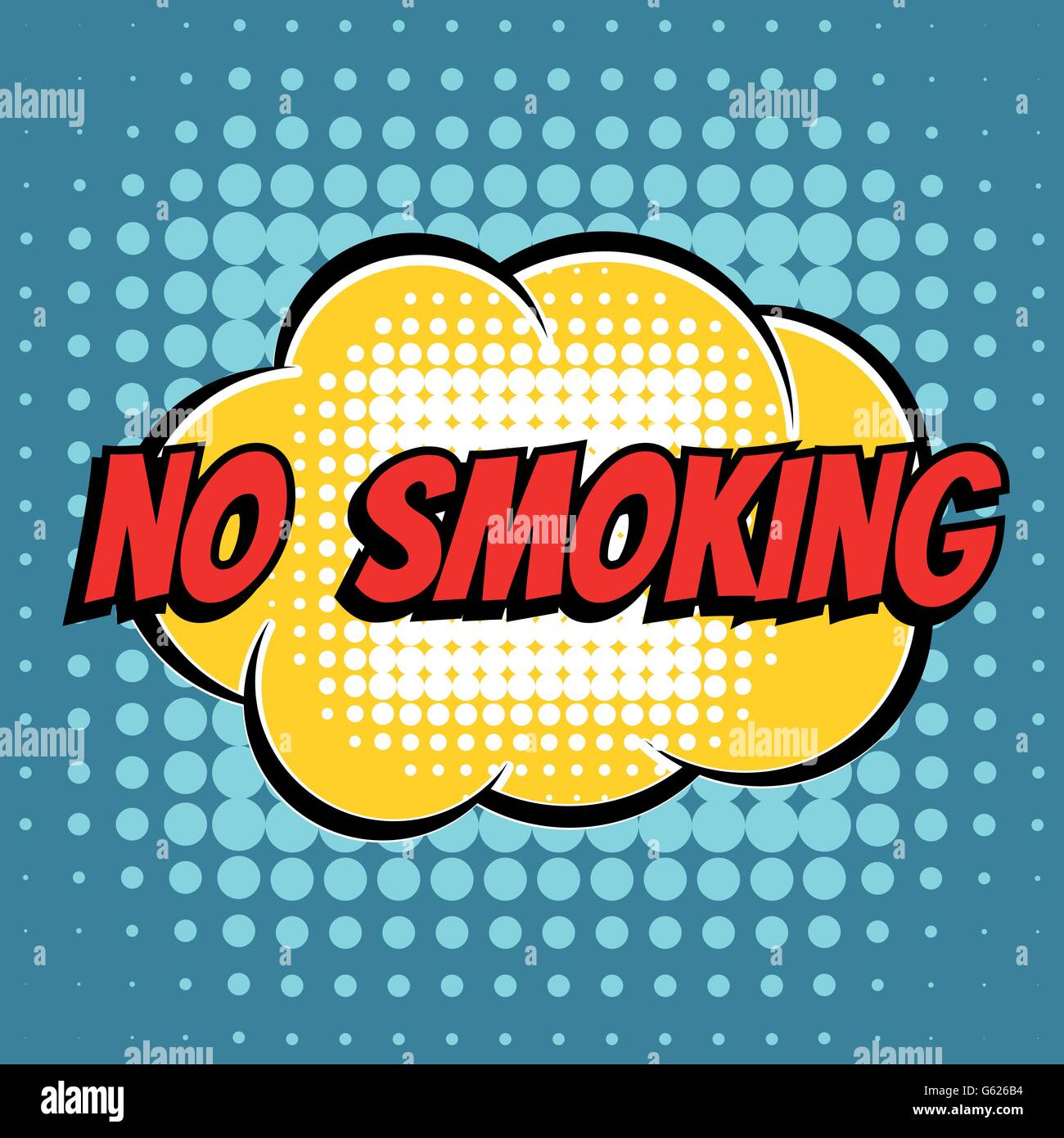 No smoking comic book bubble text retro style Stock Vector Image & Art Alamy