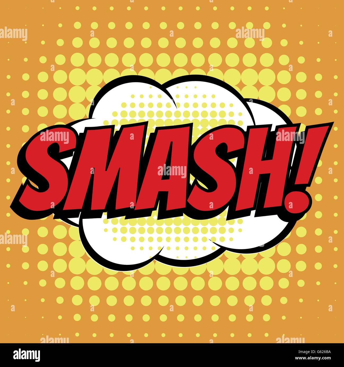 Smash Comic Book Style Expression Stock Illustration - Download