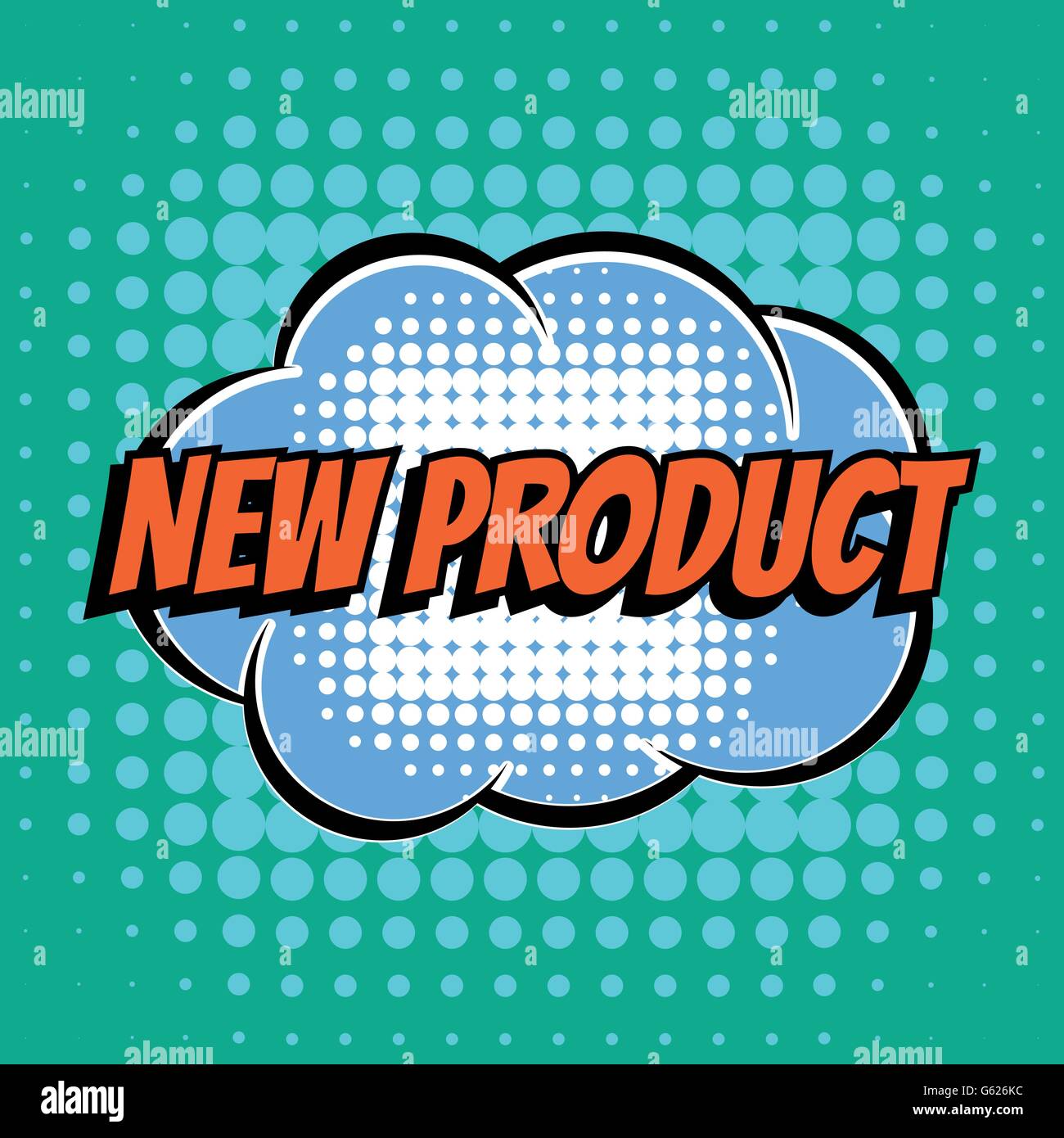 New product comic book bubble text retro style Stock Vector Image & Art ...