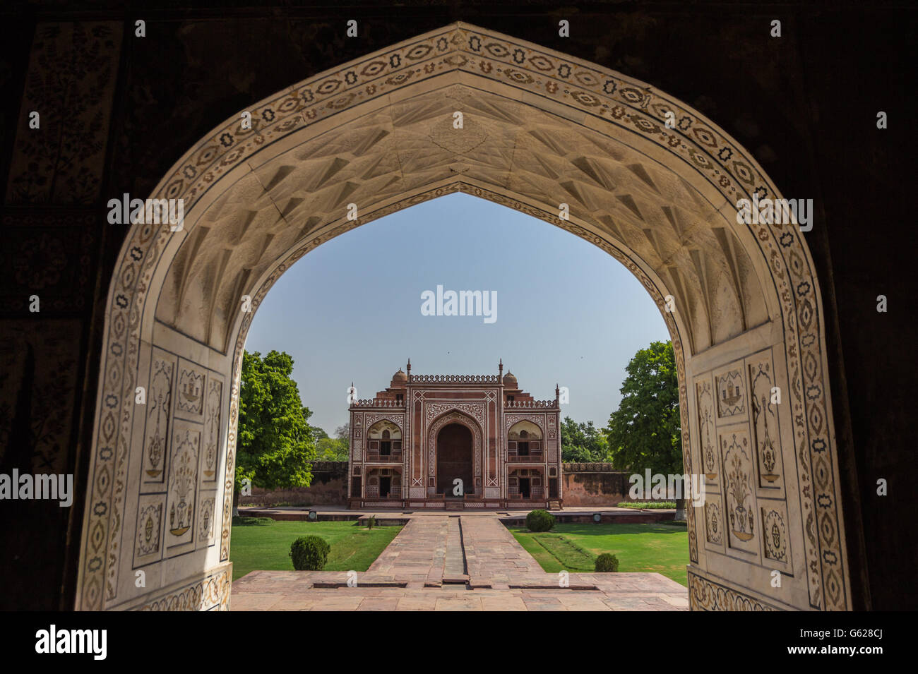 Gate in Baby Taj in Agra india Stock Photo