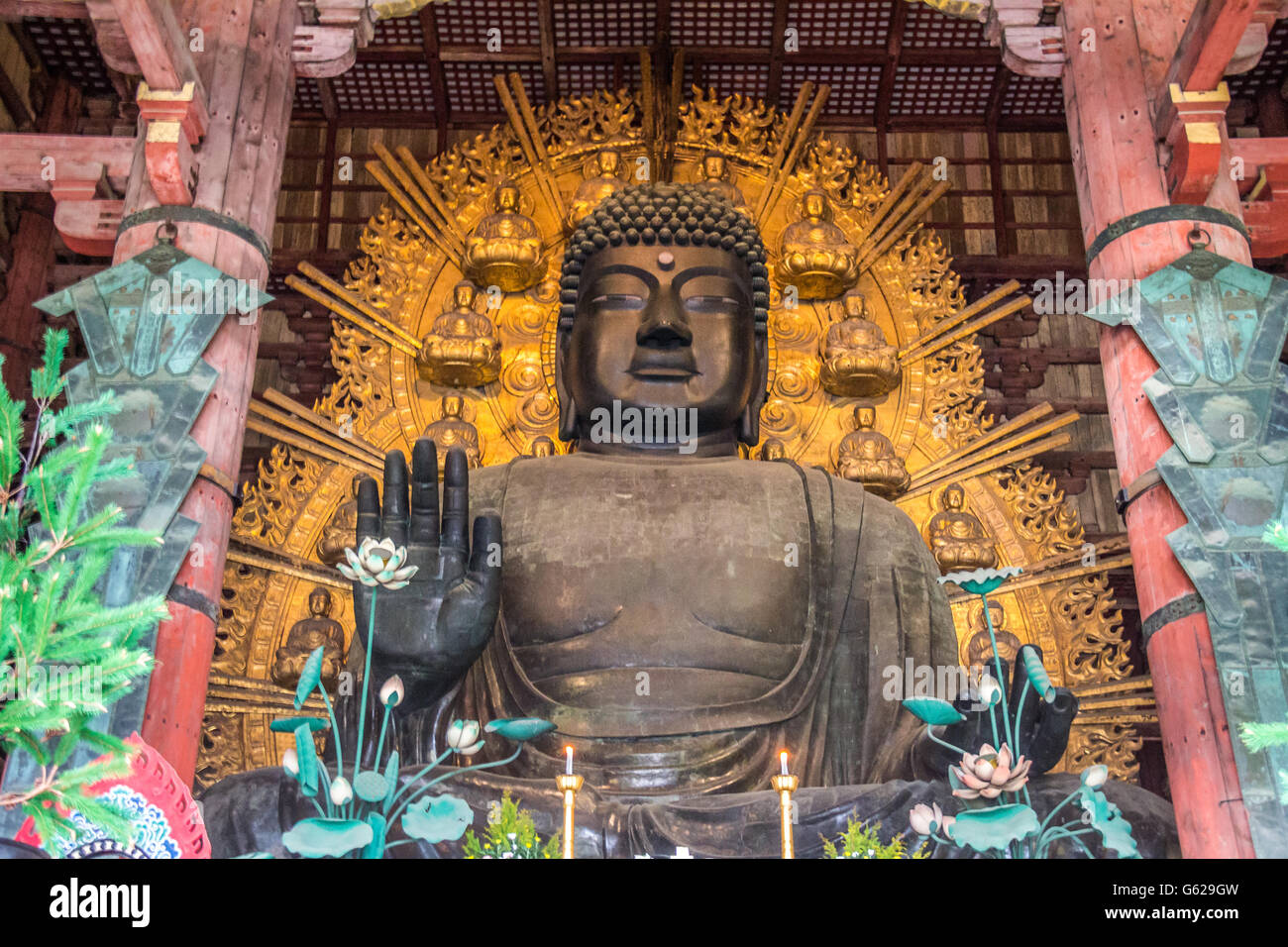 Giant Buddha statue in Nara Japan Stock Photo Alamy