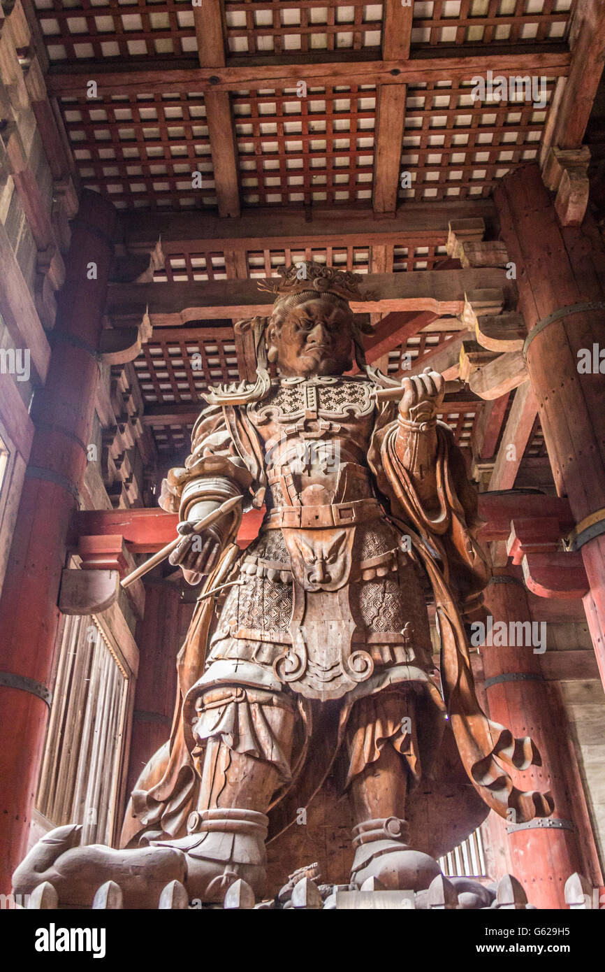 Wooden statue in Todaiji Temple in Nara Japan Stock Photo Alamy