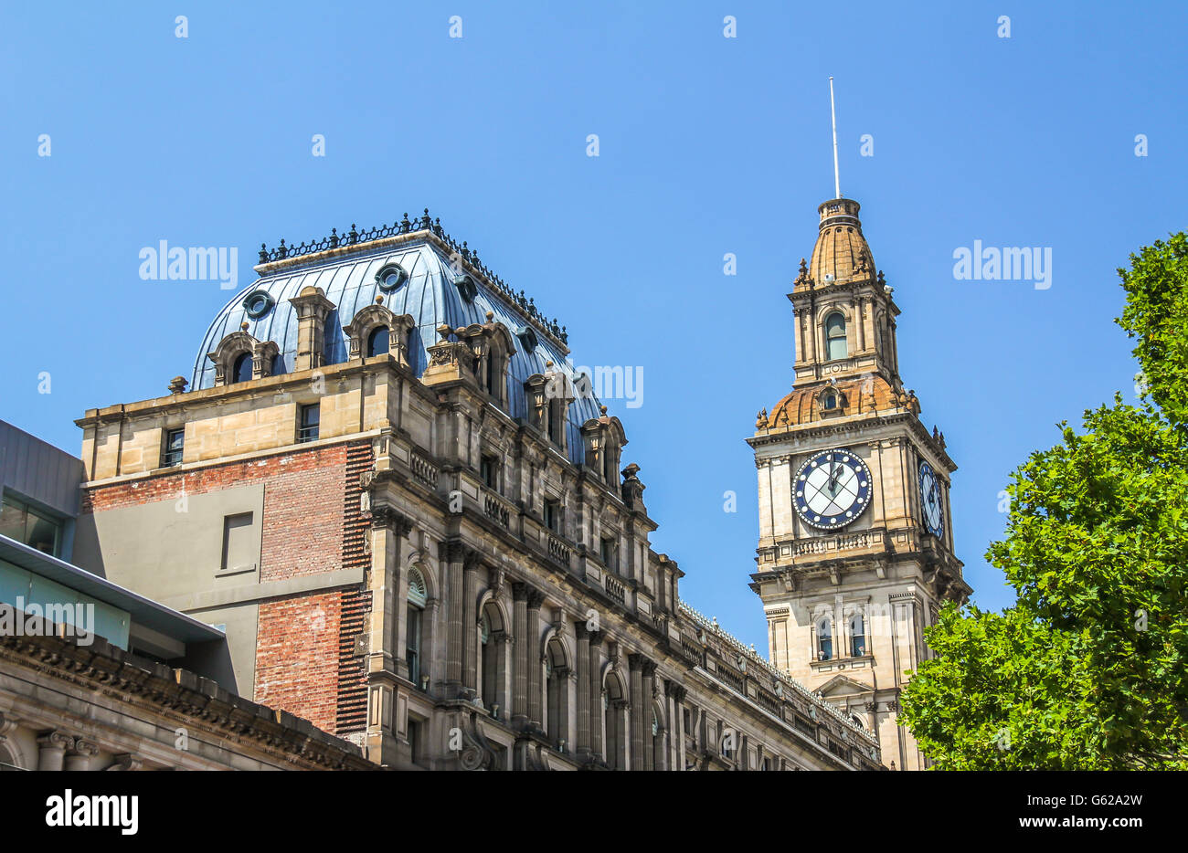 Clock tower in Melbourne Australia Stock Photo Alamy