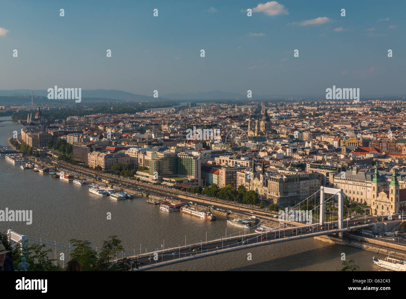 Nice birds eye view of Budapest Hungary Stock Photo