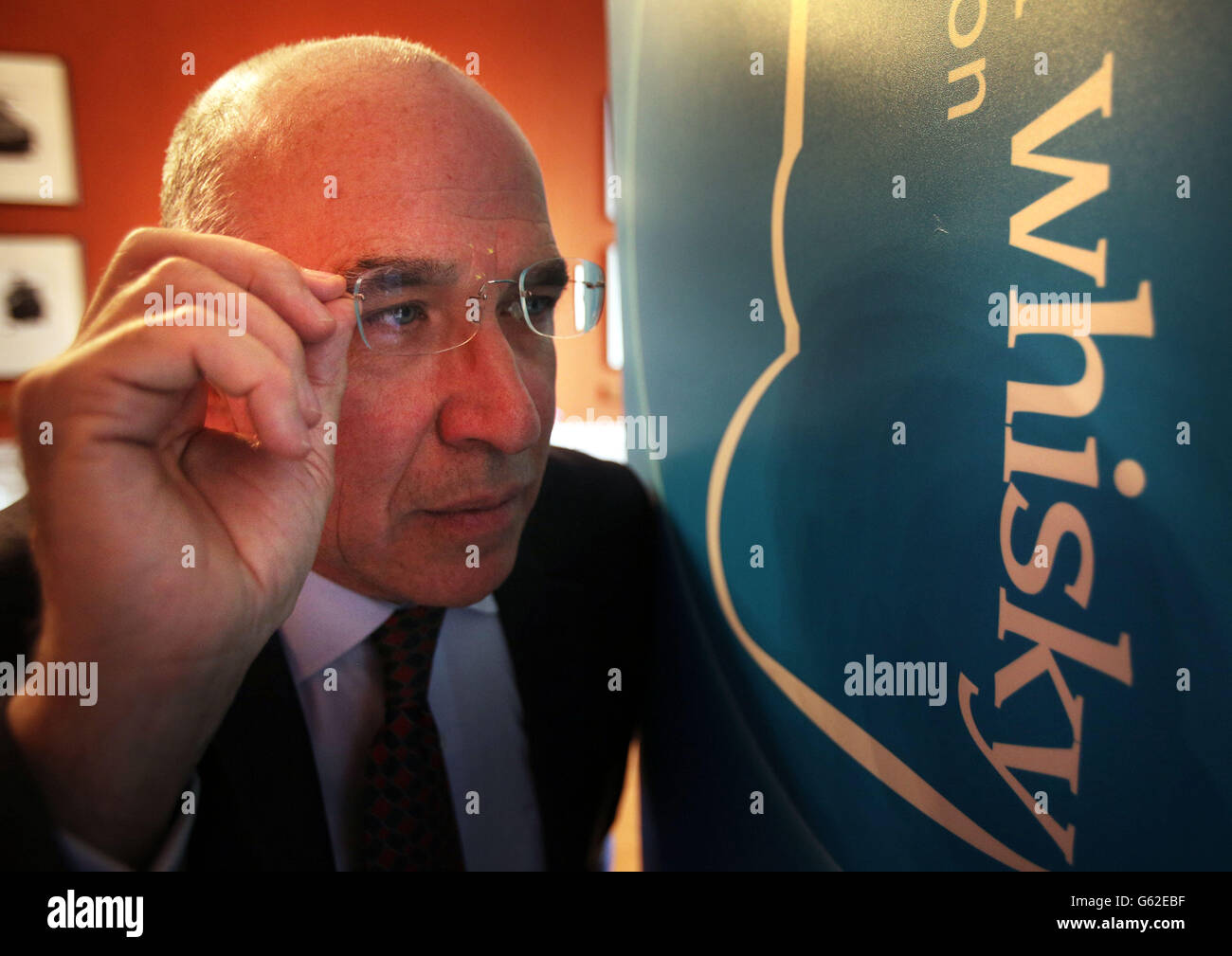 Gavin Hewitt, chief executive of the Scotch Whisky Association after a press conference in Edinburgh on minimum pricing of alcohol, as a legal challenge to the introduction of a minimum price for alcohol in Scotland has been dismissed in court. Stock Photo