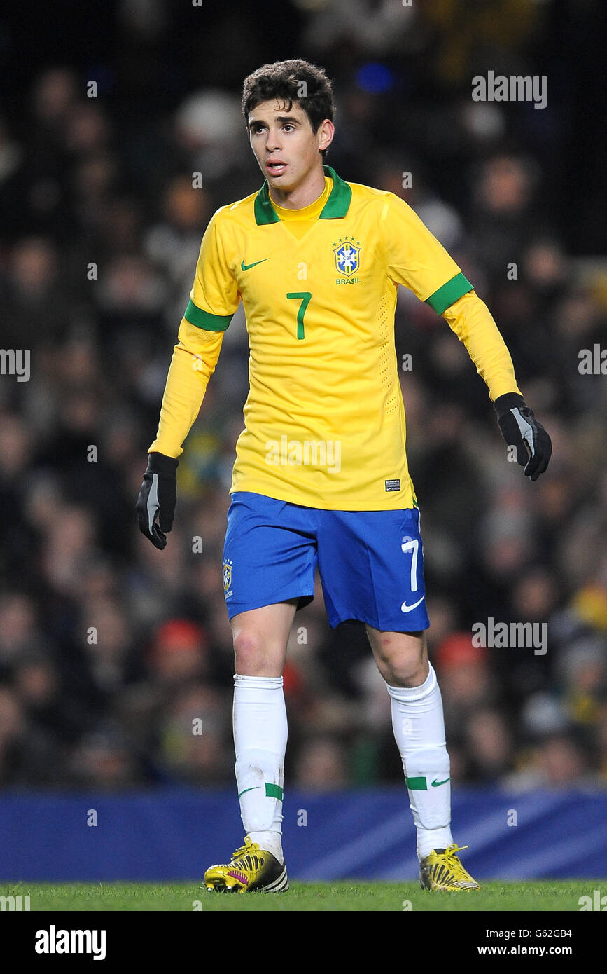 Soccer - International Friendly - Brazil v Russia - Stamford Bridge. Oscar, Brazil Stock Photo
