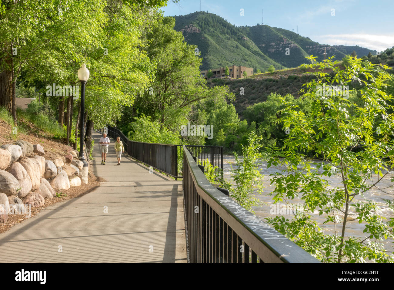 River walk, downtown Durango Colorado Stock Photo