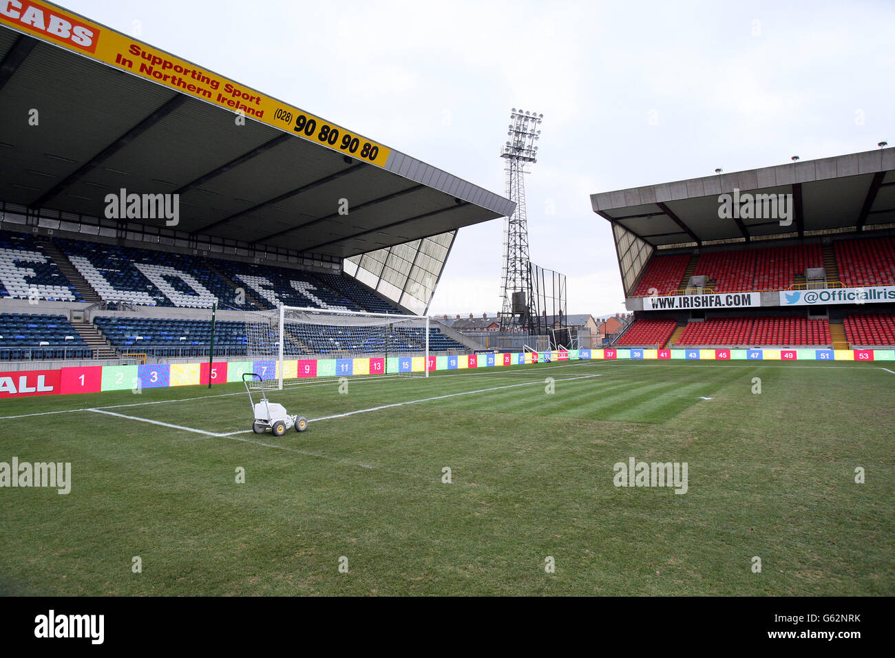 Windsor Park Stadium Stock. Windsor football ground in Belfast, home of Northern Ireland