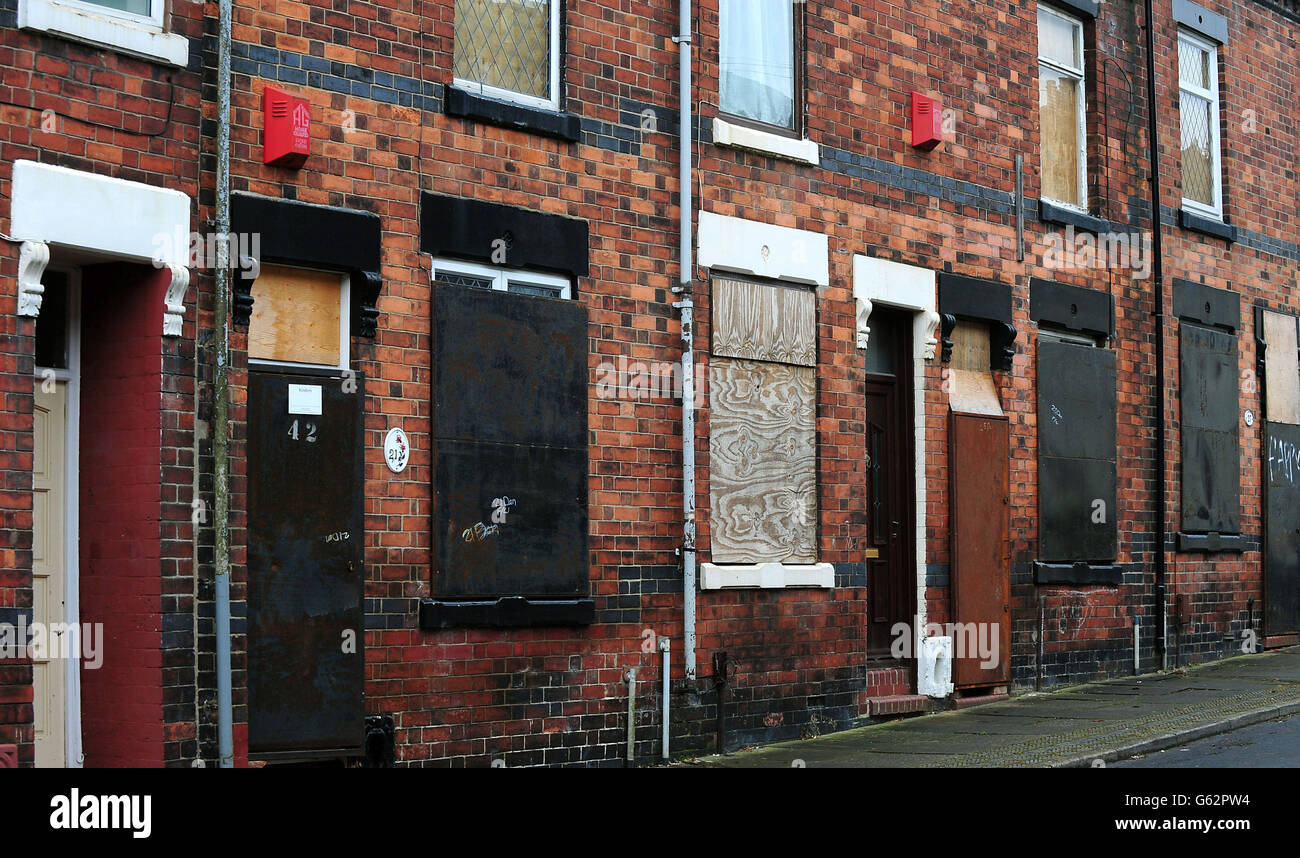 Derelict houses in the Cobridge area of StokeOnTrent, Staffordshire